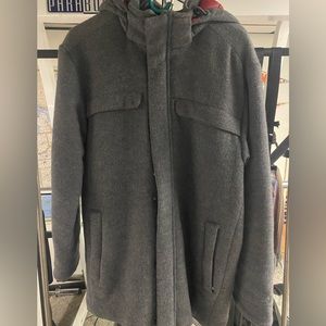 Men’s North Face Primaloft insulated pea coat, Sz Mediun